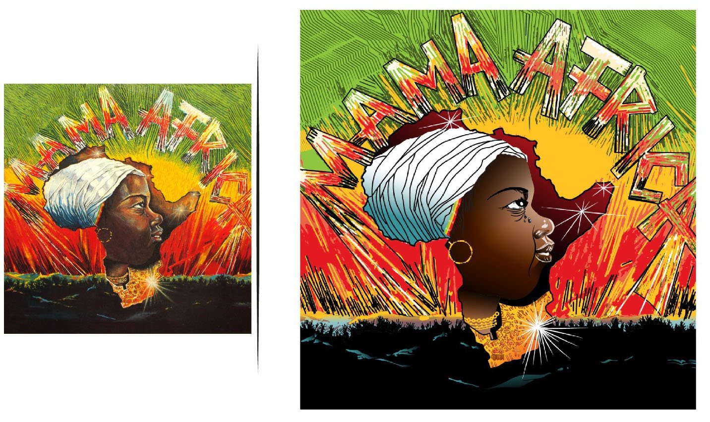 Illustration before after