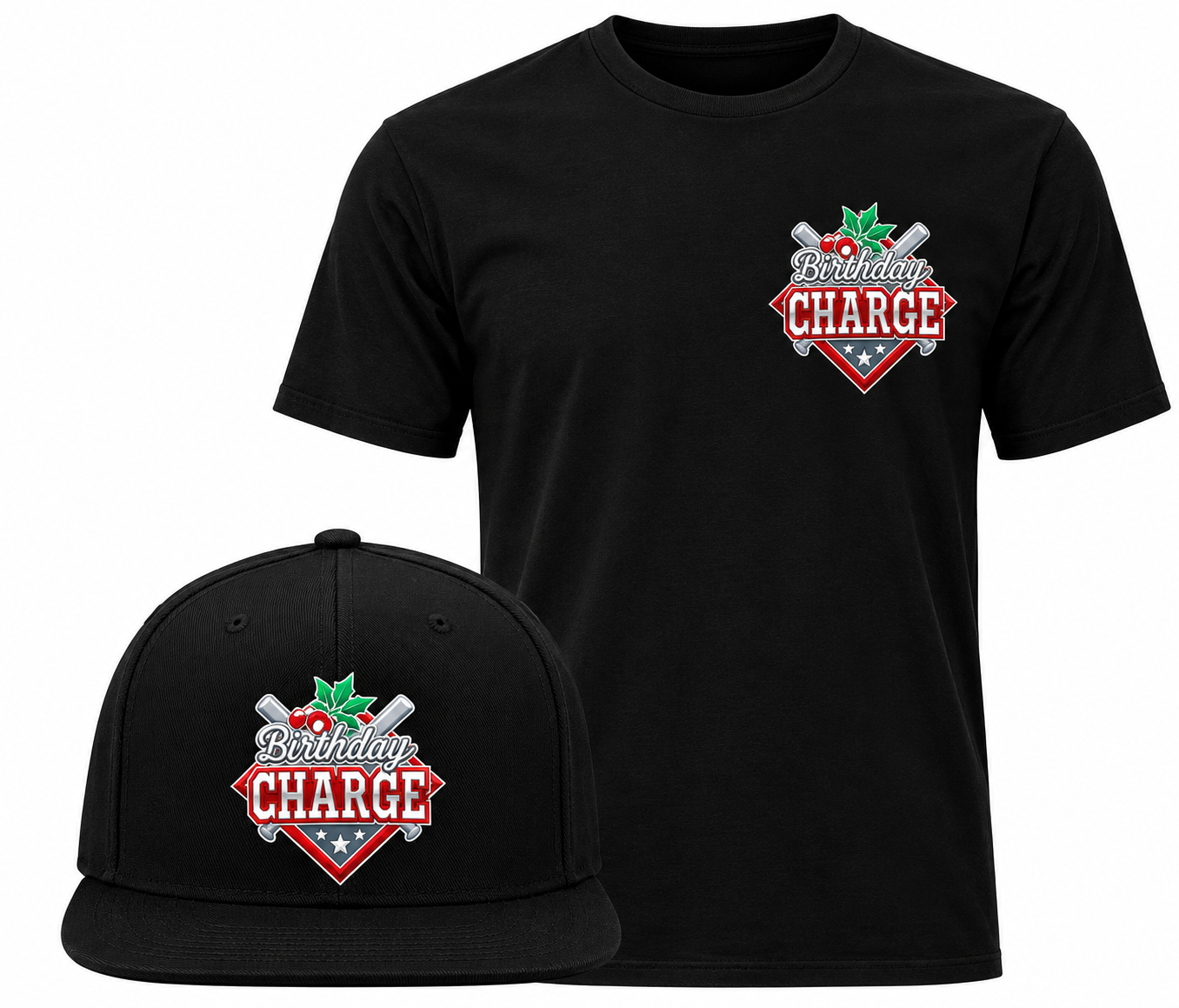 Cap and t-shirt embroidery